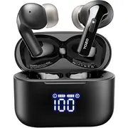 Tozo T20 Anc bezvadu Bluetooth ausu austiņas ar trokšņu slāpēšanu un Led displeju, melnas