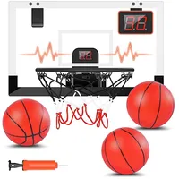 Stay Gent Mini basketbola grozs ar elektronisku rezultātu ierakstu, 3 bumbiņām