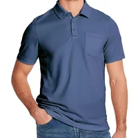 Jauns Isee vīriešu golfa polo krekls ar īsām piedurknēm un kabatu - 100 poliesters L