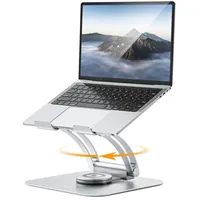 Nulaxy klēpjdatora statīvs ar 360 grādu rotējošu pamatni Macbook Silver