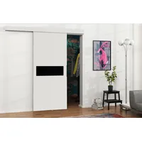 Bīdāmās durvis Malibu M-4 Platums 86 cm, Augstums 205 Izgatavošanas materiāls Lksp, Durvju daudzums 1, Paneļa platums Ar spoguli nē, Krāsa balts
