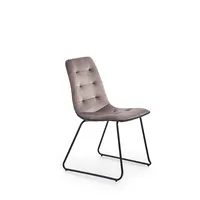 Krēsls K-321 Augstums 84 cm, Platums 45 Dziļums 55 Sēdvietas augstums 46 Materiāls tērauds, Apdare eko āda  audums, Krāsa Pelēks melns