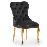 Krēsls Madame Glamour Gold Standard Augstums 101 cm, Platums 51 Dziļums 63 Sēdvietas augstums Materiāls tērauds, Apdare audums, Auduma numurs Bluvel 19, Krāsa melns
