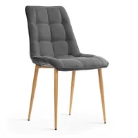 Krēsls Marco Oak Standard Augstums 89 cm, Platums 49 Dziļums 63 Sēdvietas augstums Materiāls metāls, Apdare audums, Krāsa pelēks