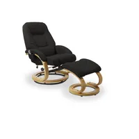 Krēsls Matador Augstums 80 cm, Maksimālais augstums 104 Platums 71 dziļums 113 Dziļums 76 Sēdvietas 47 Materiāls dabīgs koks, Apdare eko āda, Ar funkciju Relax 1, Krāsa melns