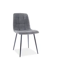 Krēsls Mila Sztruks Augstums 86 cm, Platums 45 Dziļums 53 Sēdvietas augstums 49 Materiāls metāls, Apdare audums, Auduma numurs Fjord 15, Krāsa pelēks