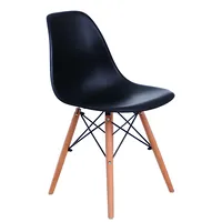 Krēsls Scandinavian Augstums 78 cm, Platums 45 Dziļums 50 Materiāls dabīgs koks Dižskābardis  plastmasa, Krāsa melns