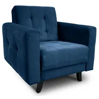 Mīksts krēsls Lizbona 1S Standard Platums 91 cm, Dziļums 93 Augstums Apdares materiāli audums, Pildījums Bonel atsperes  putas Porolons, Ar roku balstiem 1, Auduma numurs Kronos 09, Krāsa zils