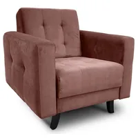 Mīksts krēsls Lizbona 1S Standard Platums 91 cm, Dziļums 93 Augstums Apdares materiāli audums, Pildījums Bonel atsperes  putas Porolons, Ar roku balstiem 1, Auduma numurs Kronos 29, Krāsa rozā
