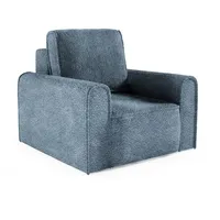 Mīksts krēsls Loretto 1S Premium Standard Platums 100 cm, Dziļums 104 Augstums 88 Sēdvietas augstums 38 Apdares materiāli audums, Pildījums Falista  augstas kvalitātes putas Porolons, Ar roku balstiem 1, Auduma numurs Abriamo 14, Krāsa tumši zils