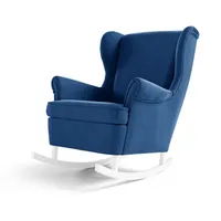 Mīksts krēsls Maya Uszak typ 196 Standard Sēdvietas dziļums 58 cm, Platums 80 Dziļums 88 Augstums 104 augstums 43 Apdares materiāli audums, Ar roku balstiem 1, Auduma numurs Riviera 81, Krāsa zils