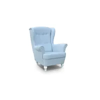 Mīksts krēsls Windsor 1S Standard Platums 88 cm, Dziļums 94 Augstums 107 Apdares materiāli audums, Pildījums putas Porolons, Ar roku balstiem 1, Krāsa gaiši zils