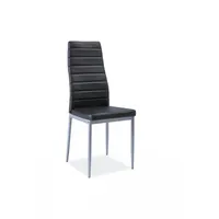 Krēsls H - 261 Bis Alu Augstums 96 cm, Platums 40 Dziļums 38 Sēdvietas augstums 45 Materiāls metāls, Apdare eko āda, Krāsa melns