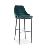 Krēsls Trix B H-1 Velvet Auduma numurs Bluvel 78, Platums 46 cm, Dziļums 42 Augstums 109 Sēdvietas augstums 78 Materiāls metāls, Apdare audums, Krāsa zaļš