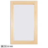 Spogulis La 114 Platums 50 cm, Augstums 80 Forma taisnstūris, Spoguļa veids sienas, Ar rāmi 1, Krāsa priede