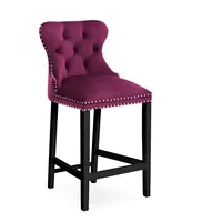 Krēsls Madame 60 Black Standard Augstums 104 cm, Platums 50 Dziļums 57 Sēdvietas augstums 68 Materiāls dabīgs koks, Apdare audums, Auduma numurs Kronos 03, Krāsa violets