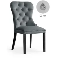 Krēsls Madame Black Standard Augstums 98 cm, Platums 56 Dziļums 63 Sēdvietas augstums 48 Materiāls dabīgs koks, Apdare audums, Auduma numurs Bluvel 14, Krāsa pelēks