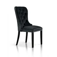 Krēsls Madame Black Standard Augstums 98 cm, Platums 56 Dziļums 63 Sēdvietas augstums 48 Materiāls dabīgs koks, Apdare audums, Auduma numurs Bluvel 19, Krāsa melns