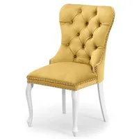 Krēsls Madame Ludwik White Standard Augstums 101 cm, Platums 51 Dziļums 63 Sēdvietas augstums Materiāls dabīgs koks, Apdare audums, Auduma numurs Bluvel 68, Krāsa dzeltens