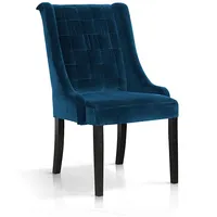 Krēsls Prince Black Standard Augstums 102 cm, Platums 63 Dziļums 73 Sēdvietas augstums 49 Materiāls dabīgs koks, Apdare audums, Auduma numurs Bluvel 86, Krāsa zils