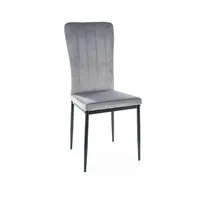 Krēsls Vigo Velvet Augstums 91 cm, Platums 45 Dziļums 52 Sēdvietas augstums 51 Materiāls metāls, Apdare audums, Auduma numurs Bluvel 14, Krāsa pelēks