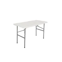 Galds Folding table 2 Garums 122 cm, Augstums 74 Platums 60 Materiāls tērauds  plastmasa, Forma taisnstūra, Saliekamais 1, Krāsa balts