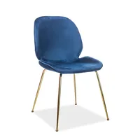 Krēsls Adrien Velvet Augstums 87 cm, Platums 50 Dziļums 42 Sēdvietas augstums 48 Materiāls metāls, Apdare audums, Auduma numurs Bluvel 86, Krāsa zils