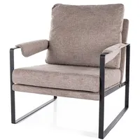 Mīksts krēsls Focus Brego Sēdvietas dziļums 47 cm, Platums 70 Dziļums 74 Augstums 80 augstums 39 Apdares materiāli audums, Karkasa materiāls metāls, Ar roku balstiem 1, Auduma numurs 34, Krāsa bēšs