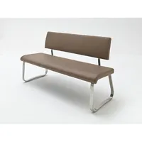 Dīvāns Arco Standard Dziļums 59 cm, Platums 155 Augstums 86 Sēdvietas augstums 48 dziļums 49 Apdare Eko āda, Dīvāna tips taisni dīvāni, Krāsa kapučino