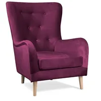 Krēsls Marshal Beech Standard Augstums 98 cm, Platums 78 Dziļums 96 Sēdvietas augstums 40 Materiāls dabīgs koks, Apdare audums, Auduma numurs Kronos 03, Krāsa violets