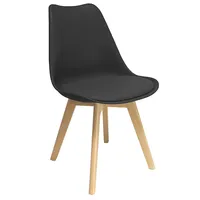 Krēsls Oslo Scandinavian Augstums 82 cm, Platums 54 Dziļums 48.5 Materiāls dabīgs koks Dižskābardis  plastmasa, Krāsa melns