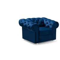 Mīksts krēsls Valentino 1S Standard Sēdvietas dziļums 56 cm, Platums 112 Dziļums 92 Augstums 82 augstums 47 Apdares materiāli audums, Pildījums Falista  augstas kvalitātes putas Porolons, Ar roku balstiem 1, Auduma numurs Kronos 09, Krāsa tumši zils