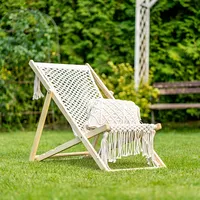 Sauļošanās krēsls Hili Platums 95 cm, Augstums 78 Materiāls dabīgs koks  audums, saliekams 1, Krāsa gaiši bēšs