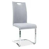 Krēsls H - 790 Augstums 101 cm, Platums 42 Dziļums 43 Sēdvietas augstums 47 Materiāls hroms, Apdare audums, Krāsa pelēks