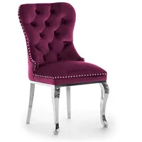 Krēsls Madame Glamour Silver Standard Augstums 101 cm, Platums 51 Dziļums 63 Sēdvietas augstums Materiāls tērauds, Apdare audums, Auduma numurs Kronos 03, Krāsa violets