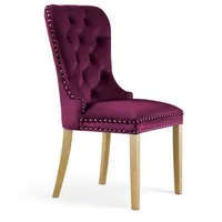 Krēsls Madame Oak Standard Augstums 98 cm, Platums 56 Dziļums 63 Sēdvietas augstums 48 Materiāls dabīgs koks, Apdare audums, Auduma numurs Kronos 03, Krāsa violets