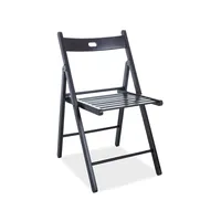 Krēsls Smart 2 Augstums 78 cm, Platums 43 Dziļums 40 Sēdvietas augstums 47 Materiāls dabīgs koks Dižskābardis, Saliekamais 1, Krāsa melns