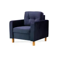 Mīksts krēsls Eriso 1S Standard Sēdvietas dziļums 57 cm, Platums 80 Dziļums 75 Augstums Apdares materiāli audums, Pildījums putas Porolons, Ar roku balstiem 1, Auduma numurs Riviera 81, Krāsa zils
