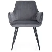 Krēsls Apple Velvet Augstums 85 cm, Platums 57 Dziļums 47 Sēdvietas augstums Materiāls metāls, Apdare audums, Auduma numurs Bluvel 14, Krāsa pelēks
