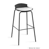 Krēsls Duke Black Augstums 86 cm, Platums 41 Sēdvietas maksimālais augstums 78 Dziļums 47 56 Materiāls plastmasa  metāls, Apdare eko āda, Krāsa melns balts