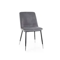 Krēsls Jill Velvet Augstums 85 cm, Sēdvietas platums 48 Platums Dziļums 58 augstums 50 Materiāls metāls, Apdare audums, Auduma numurs Bluvel 14, Krāsa pelēks