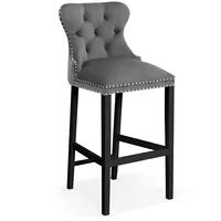 Krēsls Madame 70 Black Standard Augstums 114 cm, Platums 50 Dziļums 57 Sēdvietas augstums 78 Materiāls dabīgs koks, Apdare audums, Auduma numurs Bluvel 14, Krāsa pelēks
