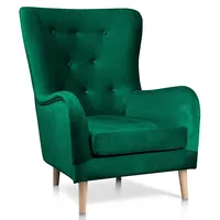 Krēsls Marshal Beech Standard Augstums 98 cm, Platums 78 Dziļums 96 Sēdvietas augstums 40 Materiāls dabīgs koks, Apdare audums, Auduma numurs Kronos 19, Krāsa zaļš