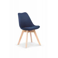 Krēsls K-303 Augstums 83 cm, Platums 48 Dziļums 54 Sēdvietas augstums 47 Materiāls dabīgs koks, Apdare audums, Krāsa tumši zils