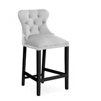 Krēsls Madame 60 Black Standard Augstums 104 cm, Platums 50 Dziļums 57 Sēdvietas augstums 68 Materiāls dabīgs koks, Apdare audums, Auduma numurs Bluvel 03, Krāsa gaiši pelēks