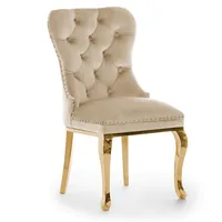 Krēsls Madame Glamour Gold Standard Augstums 101 cm, Platums 51 Dziļums 63 Sēdvietas augstums Materiāls tērauds, Apdare audums, Auduma numurs Paros 02, Krāsa krēma