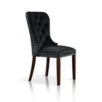 Krēsls Madame Walnut Standard Augstums 98 cm, Platums 56 Dziļums 63 Sēdvietas augstums 48 Materiāls dabīgs koks, Apdare audums, Auduma numurs Bluvel 19, Krāsa melns