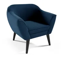 Mīksts krēsls Amelia typ 197 Standard Sēdvietas dziļums 52 cm, Platums 80 Dziļums 71 Augstums 75 augstums 40 Apdares materiāli audums, Ar roku balstiem 1, Auduma numurs Velluto 11, Krāsa zils
