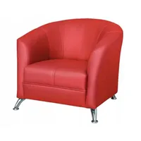 Mīksts krēsls Olier 1S Standard Platums 86 cm, Dziļums 77 Augstums 68 Apdares materiāli eko āda, Pildījums Bonel atsperes  putas Porolons, Karkasa materiāls dabīgs koks Ksp, Ar roku balstiem 1, Auduma numurs Soft 10A, Krāsa sarkana