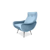 Mīksts krēsls Typ 200 Standard Sēdvietas dziļums 50 cm, Platums 74 Dziļums 90 Augstums 95 augstums 43 Apdares materiāli audums, Ar roku balstiem 1, Auduma numurs Kronos 12, Krāsa gaiši zils